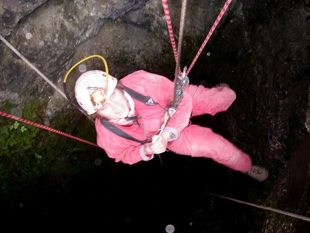 Descente en rappel Speleologie